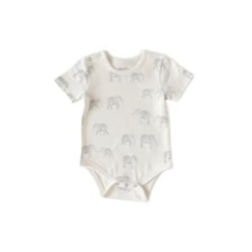 Short Sleeve Shoulder Snap One-Piece