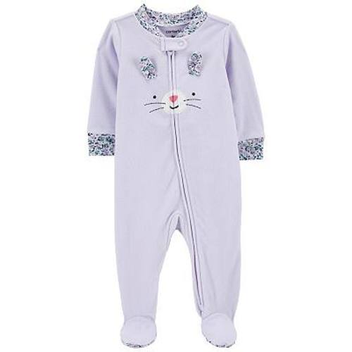 Baby Girl Carter's Bunny Fleece Zip-Up Footie Sleep & Play