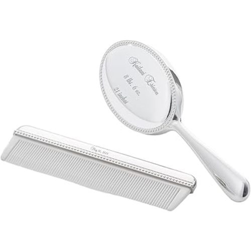 Silver Baby’s First Brush and Comb Set (Free Customization) - Things Remembered