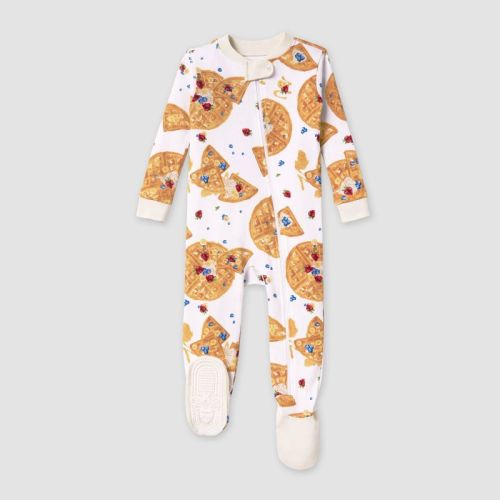 Burt's Bees Baby® Baby Waffles Snug Fit Footed Pajama - Tan/White, Size: 18M
