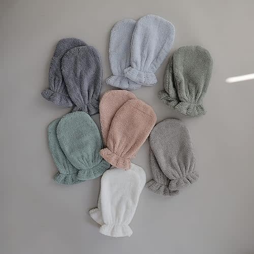 mushie Baby Bath Mitt | Organic Cotton | Pack of 2 (Blush)