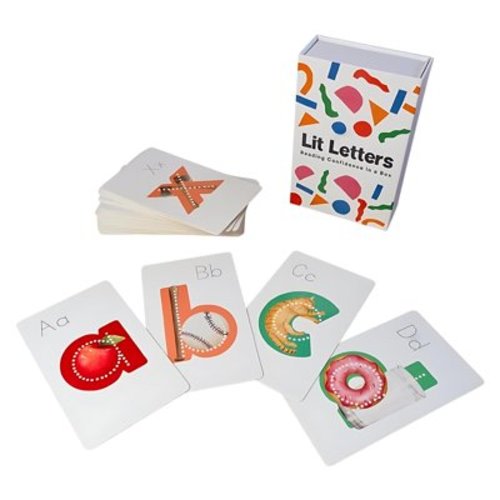Lit Letters Flash Cards Official Lit to Lead Product New 2025 | Learn Letter Sounds up to 2X Faster | Pre-School Alphabet Flash Cards | Embedded Pictograph Mnemonic (1Pcs)