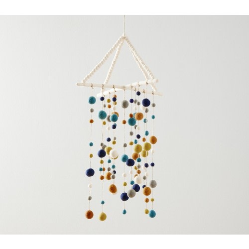 west elm x pbk Felted Pom-Pom Modern Baby Mobile | Pottery Barn Kids