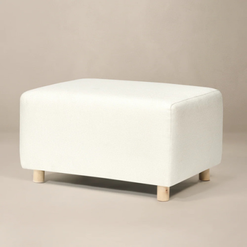 Ollie: Chair and Half Stationary Rectangle Ottoman with Wood Legs | Oilo™ Studio