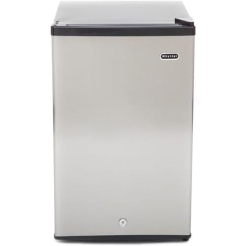 Whynter CUF-210SS Upright Small Mini Freezer with Lock for Bedrooms, Dorms, Garages, Offices, 2.1 Cubic Feet, Stainless Steel
