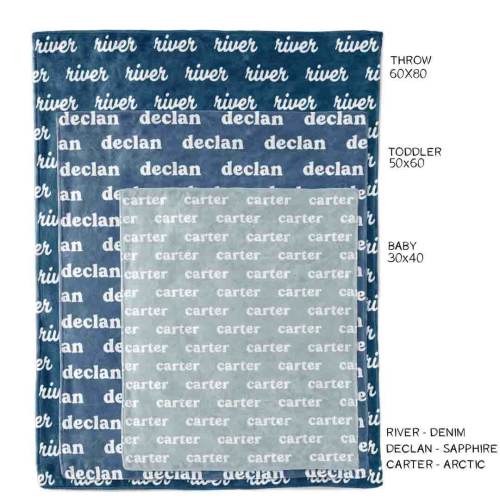 Baby Blues Personalized Color Blanket