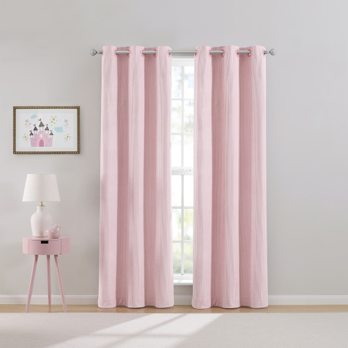 Your Zone Kids Cord Pink Grommet Top Blackout Curtain Panel, 38" x 84"