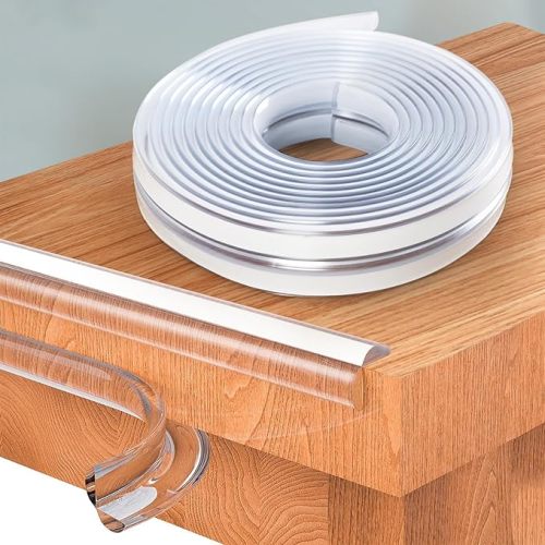 Baby Proofing Corner Protector Baby, Clear Corner Protectors,Furniture Corner Guard & Edge Safety Bumpers, 6.6ft(2M) Soft Edge Protector with Upgraded Pre-Taped Strong Adhesive for Furniture