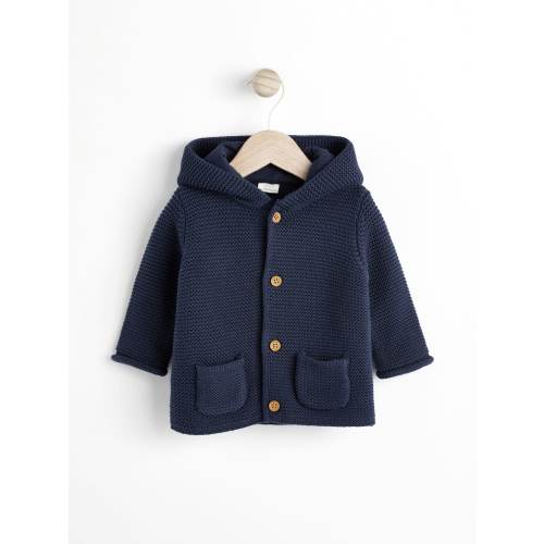 Navy Blue Knitted Baby Cardigan (0mths-2yrs)