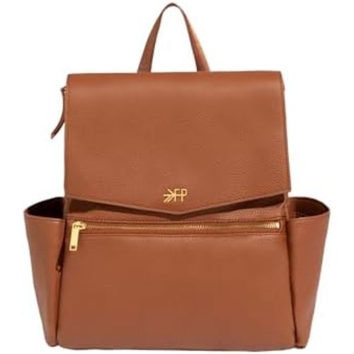 Leather Mini Diaper Bag Backpack, Compact Size with Changing Pad & Insulated Pockets | Freshly Picked