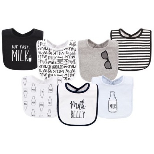 Little Treasure Baby Boy Cotton Bibs, Milk Belly, One Size