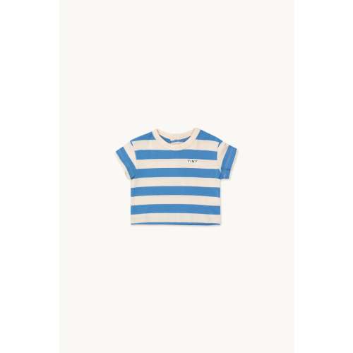 Stripes Baby Tee | Light Cream/Azure