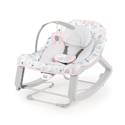 Ingenuity Keep Cozy 3-in-1 Grow with Me Vibrating Baby Bouncer Seat & Infant to Toddler Rocker, 0-30 Months Up to 40 lbs (Linden)