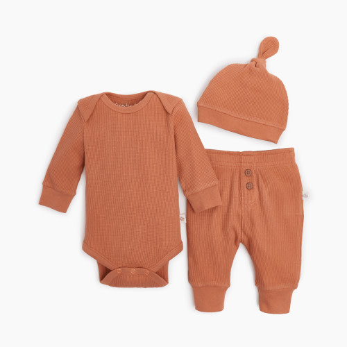 Tiny Kind Waffle 3 Piece Set - Rust, 0-3 M