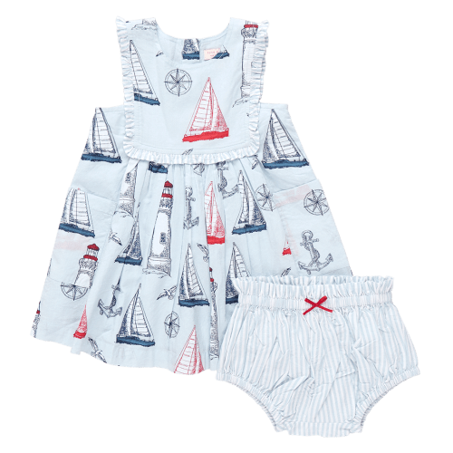 Baby Girls Courtina Dress Set - Nautical Adventure