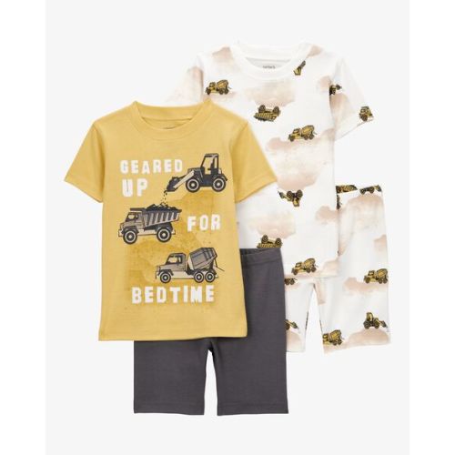 4T and up Toddler Construction Print Snug Fit Cotton 4-Piece Pajamas - Carter's | Carter's