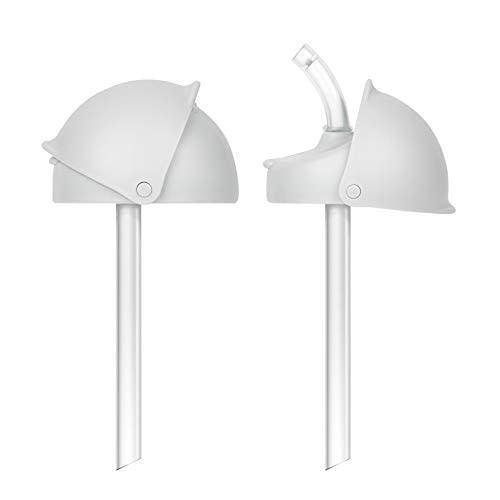Boon NURSH Silicone Straw Conversion Top, Straws for NURSH Baby Bottles, 2-Pack,2 Count (Pack of 1)