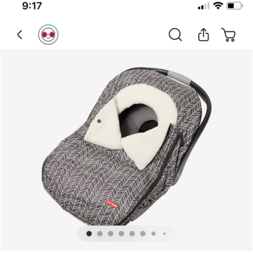 Skip Hop Winter Car Seat Cover, Stroll & Go, Grey Feather