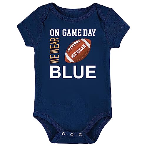 Future Tailgater Football On Game Day Baby Bodysuit for Michigan Fans