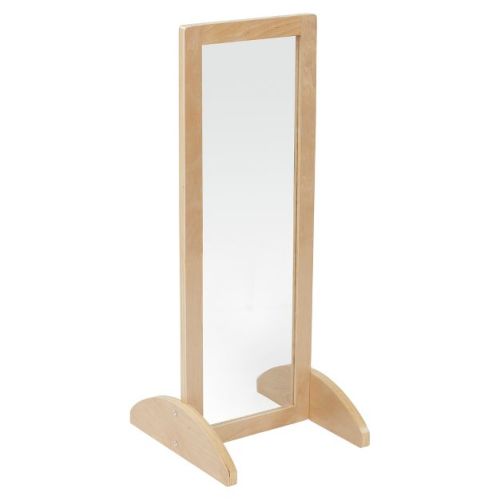 Ecr4kids Toddler Single-sided Bi-directional Mirror, Natural