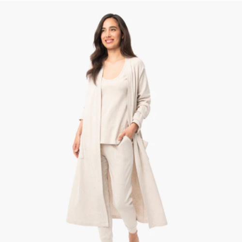 Organic Cotton Robe - Oatmeal · Under The Canopy