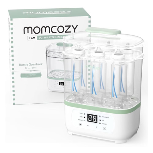 Momcozy Bottle Sterilizer and Dryer, 8-in-1 Electric Steam Baby Bottle Sterilizer for Baby Bottles, Baby stuffs & Breast Pump Accessories