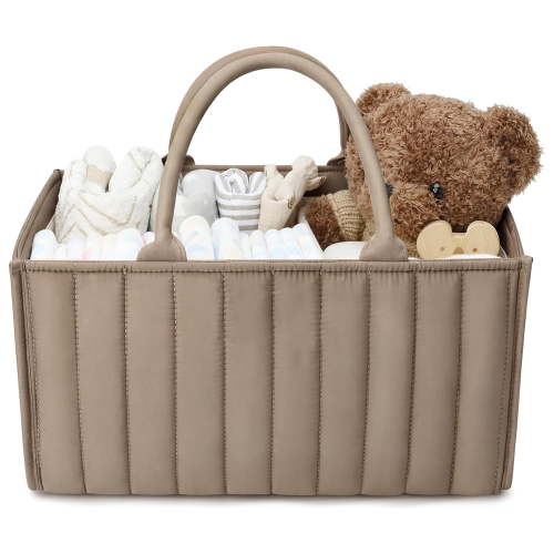 Baby Diaper Caddy Organizer, Stylish Storage Basket for Newborn Essentials and Diaper Station, Gift for Baby Shower
