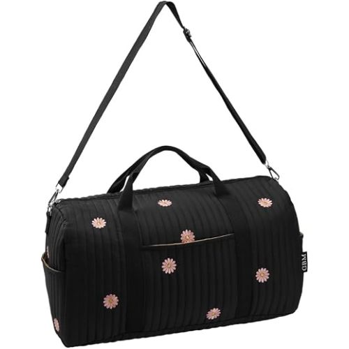GoBabyMart Women’s Travel Duffel Bag – Large Weekender & Overnight Travel Bag with Wet Pocket, Carry-On Friendly, Ideal as Hospital or Maternity Bag for Labor and Delivery