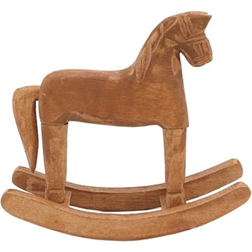 Vintage Wooden Rocking Horse - Crafts Art Figurines Decor for Home, Bedroom, Office