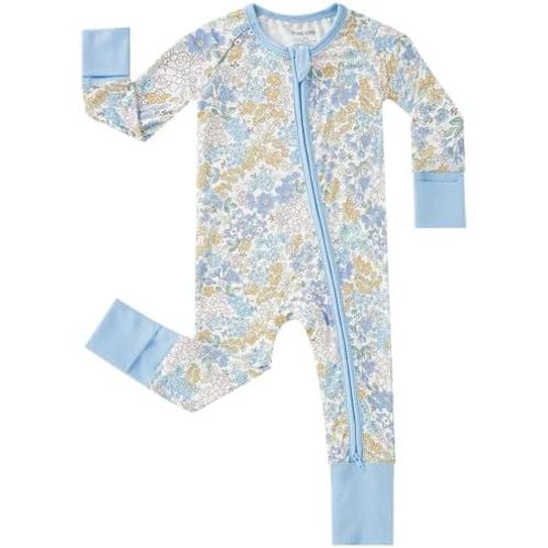pureborn Baby Boys Girls Sleeper Snug Fit Viscose from Bamboo Pajamas 0-24 Months