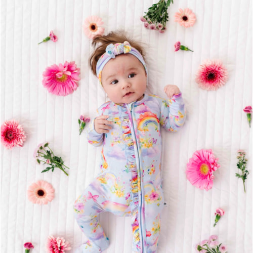 Over the Rainbow Ruffle Footie