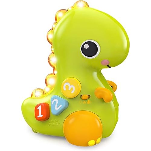 Bright Starts Go, Go, Dino Crawl & Count Activity Toy for Infants - Rolls, Lights Up, Plays Music and More, Ages 6 Months+