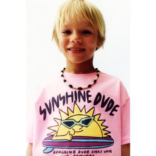 GARMENT DYE PRINTED T-SHIRT - Neon pink | ZARA United States