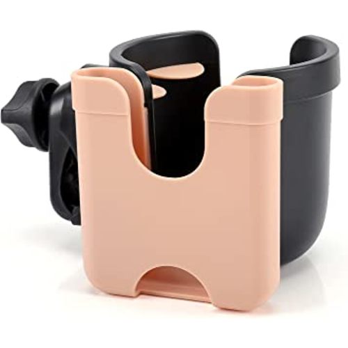 Accmor Stroller Cup Holder with Phone Holder, Bike Cup Holder, Universal Cup Holder for Uppababy Nuna Doona Strollers, 2-in-1 Cup Phone Holder for Stroller, Bike, Wheelchair, Walker, Scooter