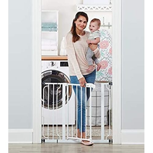 Regalo Easy Step 38.5-Inch Extra Wide Walk Thru Baby Gate, Includes 6-Inch Extension Kit, 4 Pack Pressure Mount Kit, 4 Pack Wall Cups and Mounting Kit ( 1 Gate Set)
