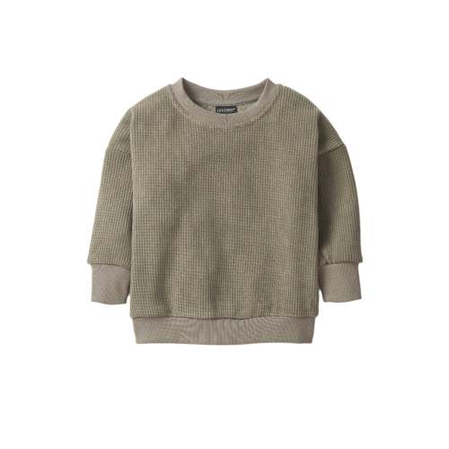 Elevated Waffle Crewneck - Army Green