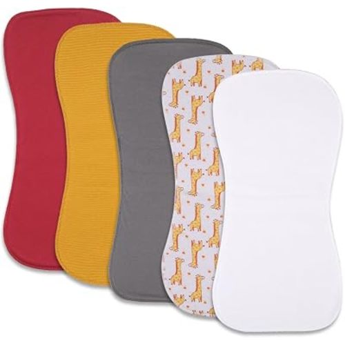 Baby Burp Cloths, Soft Absorbent Towel, Unisex, Easy to Use, 5 Pack (Multi-cjl)