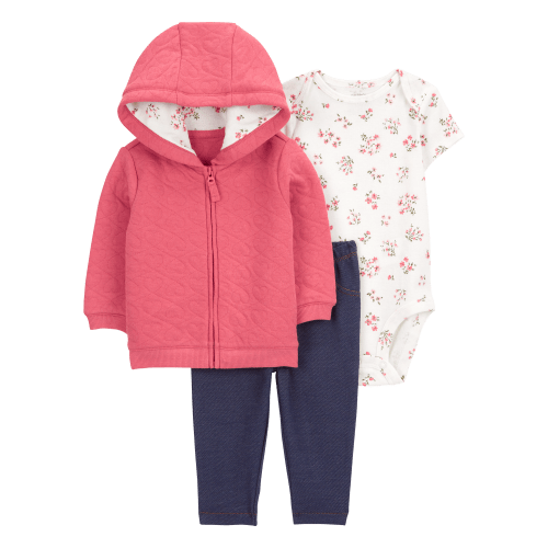 Baby 3-Piece Floral Hooded Cardigan Set - Carter's | Carter's