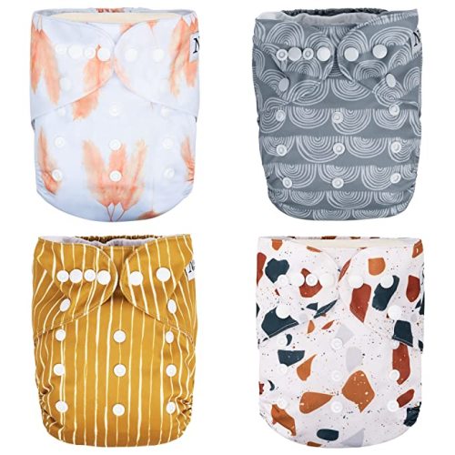 Fan Faves '22 4-Pack Cloth Pocket Diapers with 4 Inserts