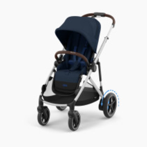 Cybex eGazelle S Electronic Assist Stroller - Silver Frame/Ocean Blue Seat