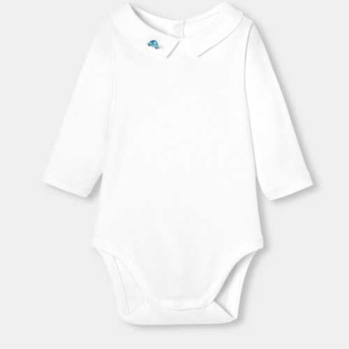 Baby boy bodysuit with collar