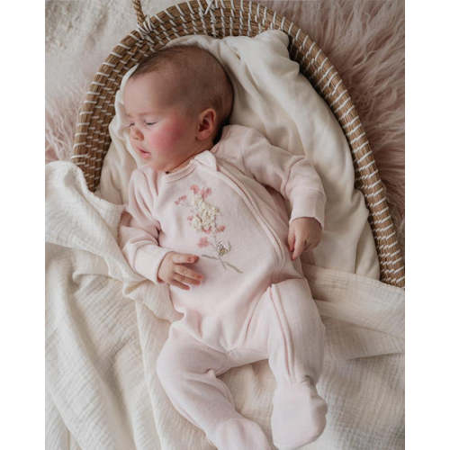 NANCY VELOUR LS ZIP ONESIE