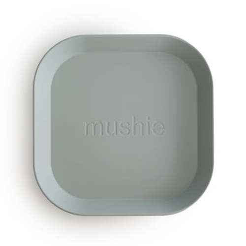 Mushie Baby Square Dinnerware Plates, Set of 2