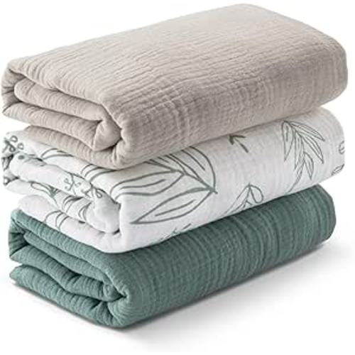 Amazon.com: Muslin Swaddle Blankets for Newborn, 3 Pack Breathable Soft Receiving Blanket, Large 38 x 40 inches Swaddle Wrap Burping Clothes, Essentials Infant Shower Items, Toddler Gift (Bright Colors) : Baby