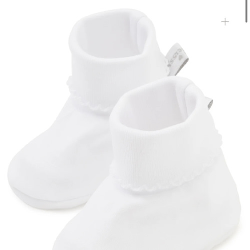 White Kissy Basics Booties