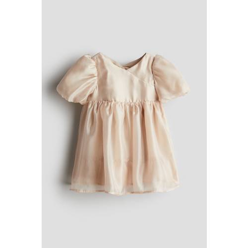 SATIN DRESS, Beige - size 6M (4-6M)