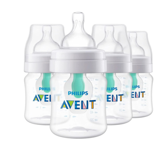 (3 pack) Philips Avent Anti-colic Bottle with AirFree Vent, 1m+, 9oz, Clear, 3pk, SCY703/03
