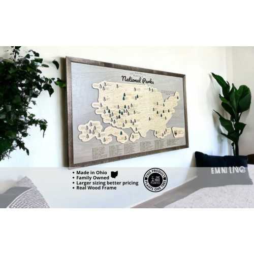 NATIONAL PARK Travel Map, National Park Gift, custom National Park map, National park map, National park marker, National park lover