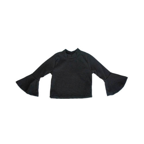 Joni Bell Sleeve Top - Black Rib