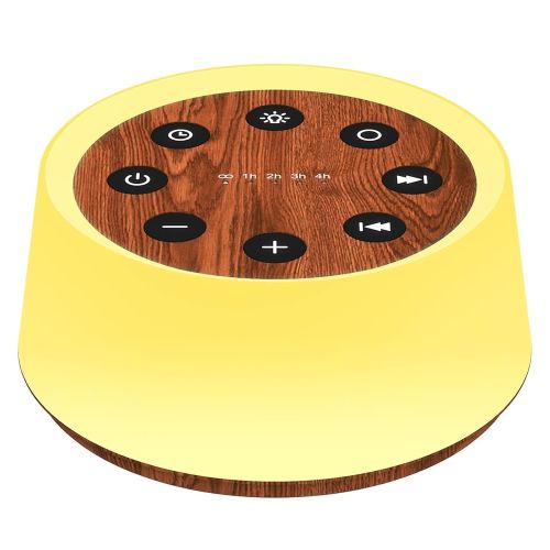 ColorsNoise Sound Machine and White Noise Machine with 30 Soothing Sounds with 12 Colors Baby Night Light with Memory Function (T-Wood)